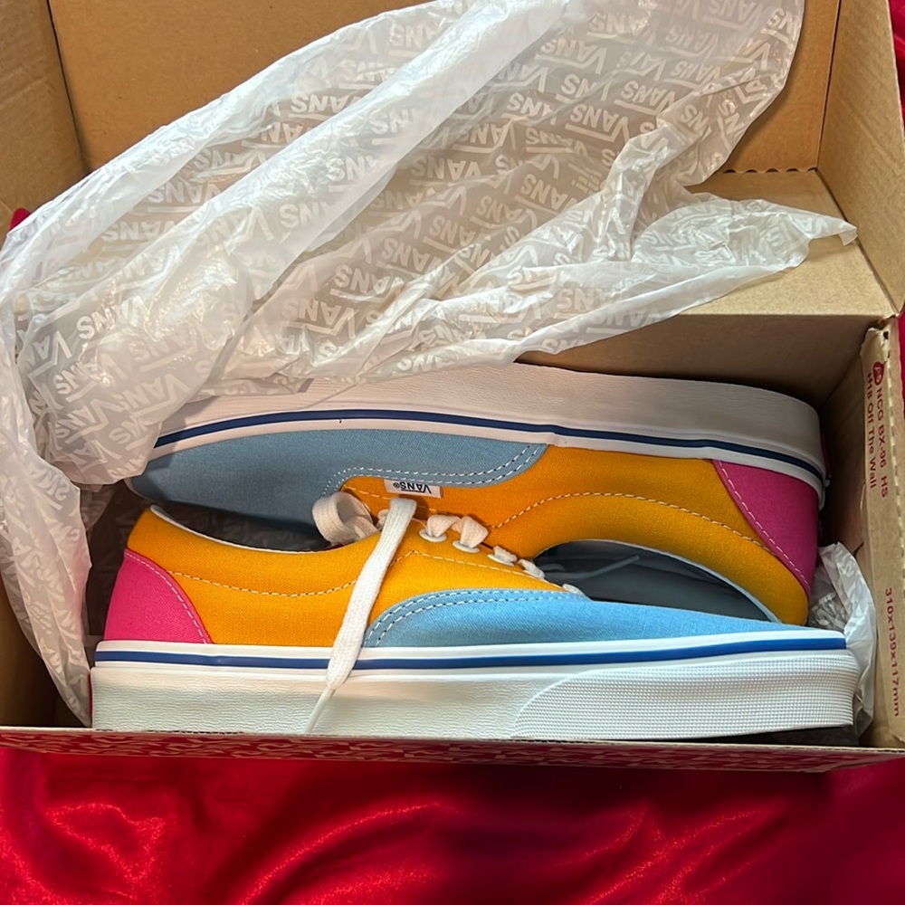 Vans Multi Color Shoe. Womans 8.5. Brand New With Box